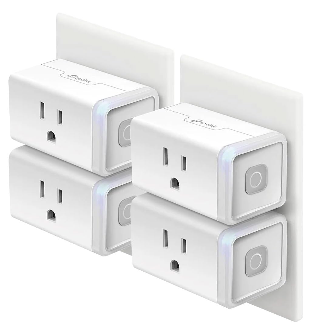 Kasa Smart Plug Mini by TP-Link HS103P4, White (4 Pack)