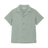 En Fant Kids' Muslin Short-Sleeve Shirt, Jadeite
