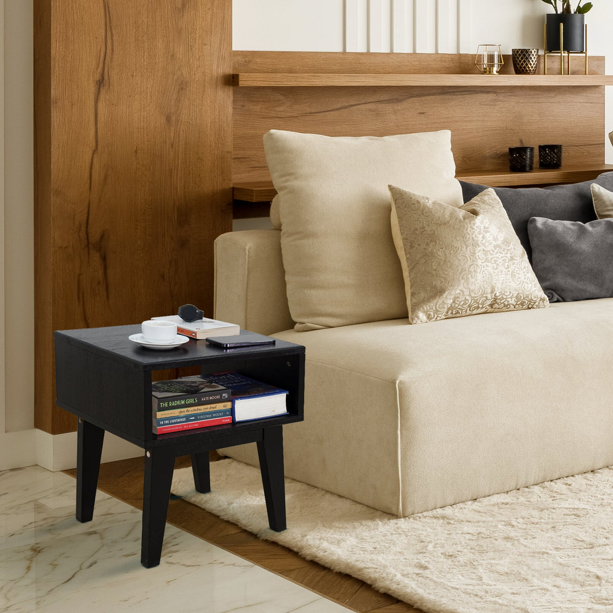 Serena Solid Acacia Wood Nightstand