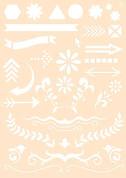 Joy! Craft Mask - Journaling Stencil #4