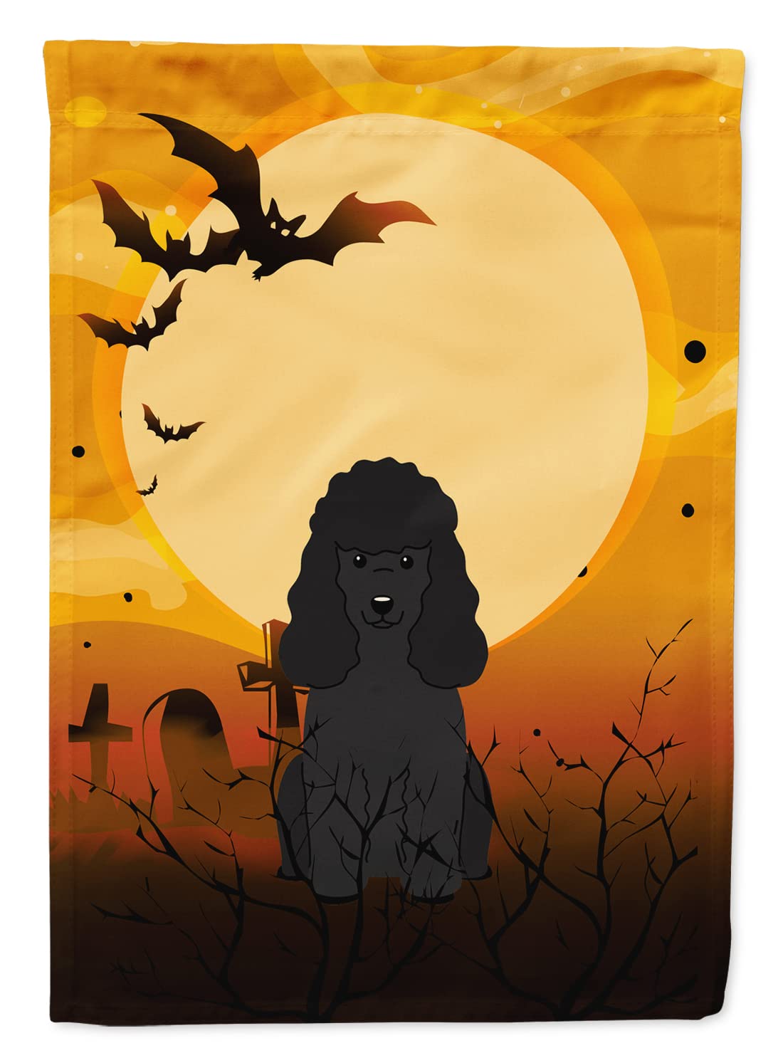 Caroline's Treasures BB4337GF Halloween Poodle Black Flag Garden Size, Small