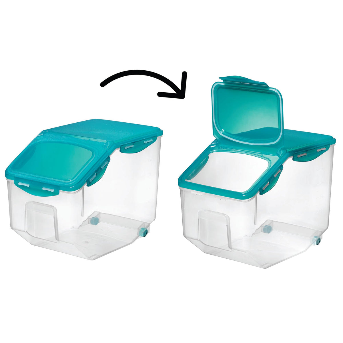 Starfrit LocknLock Plastic Pantry Container with Wheels, 406oz/12L