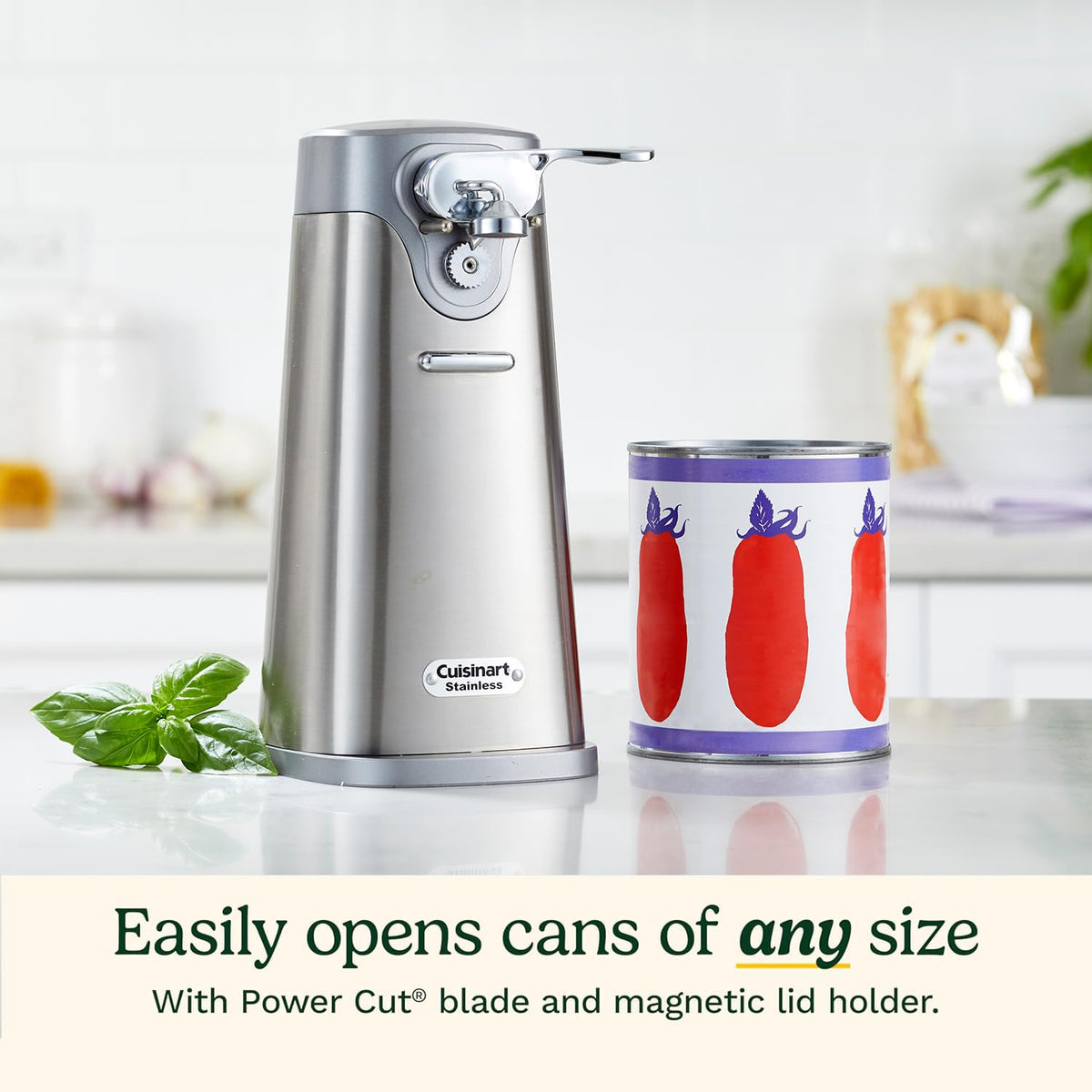 Cuisinart Deluxe Electric Can Opener, Stainless Steel, SCO-60C