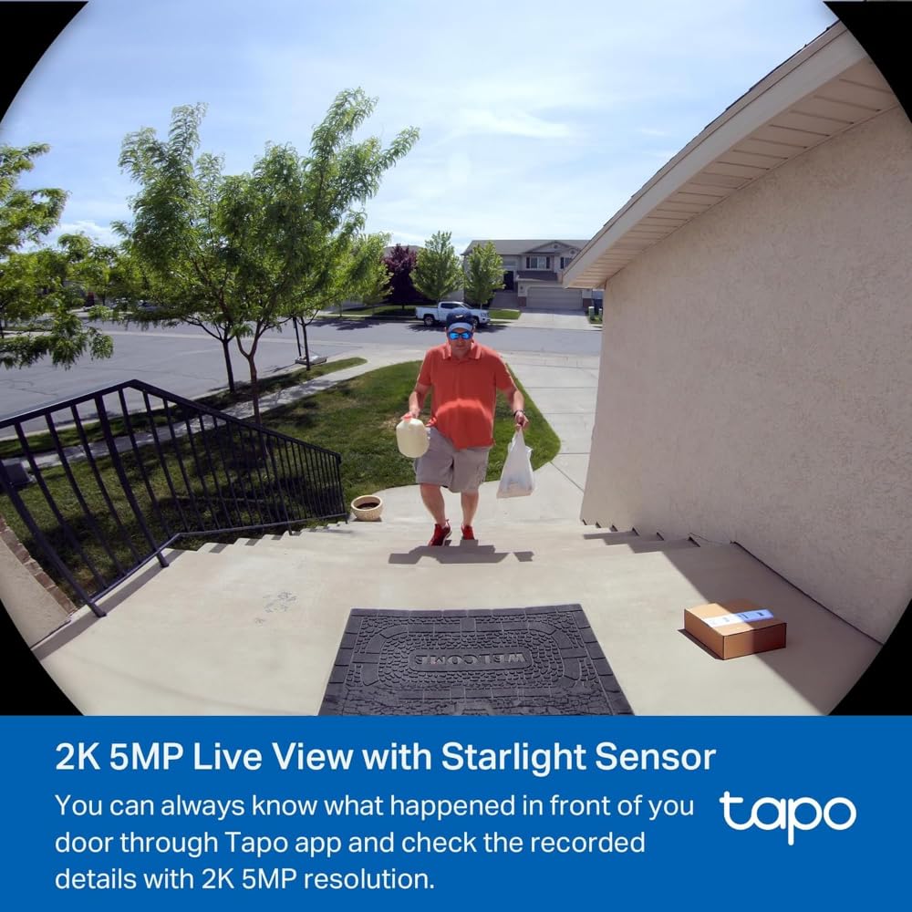 TP-Link Tapo Smart Video Doorbell Camera with Chime, Tapo D235