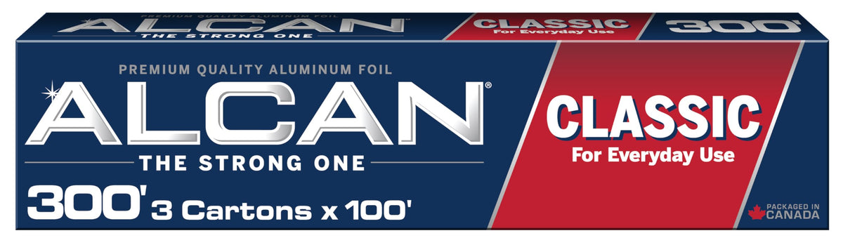 Alcan Aluminum Foil Classic, 12 Inches x 100 Feet, Pack of 3
