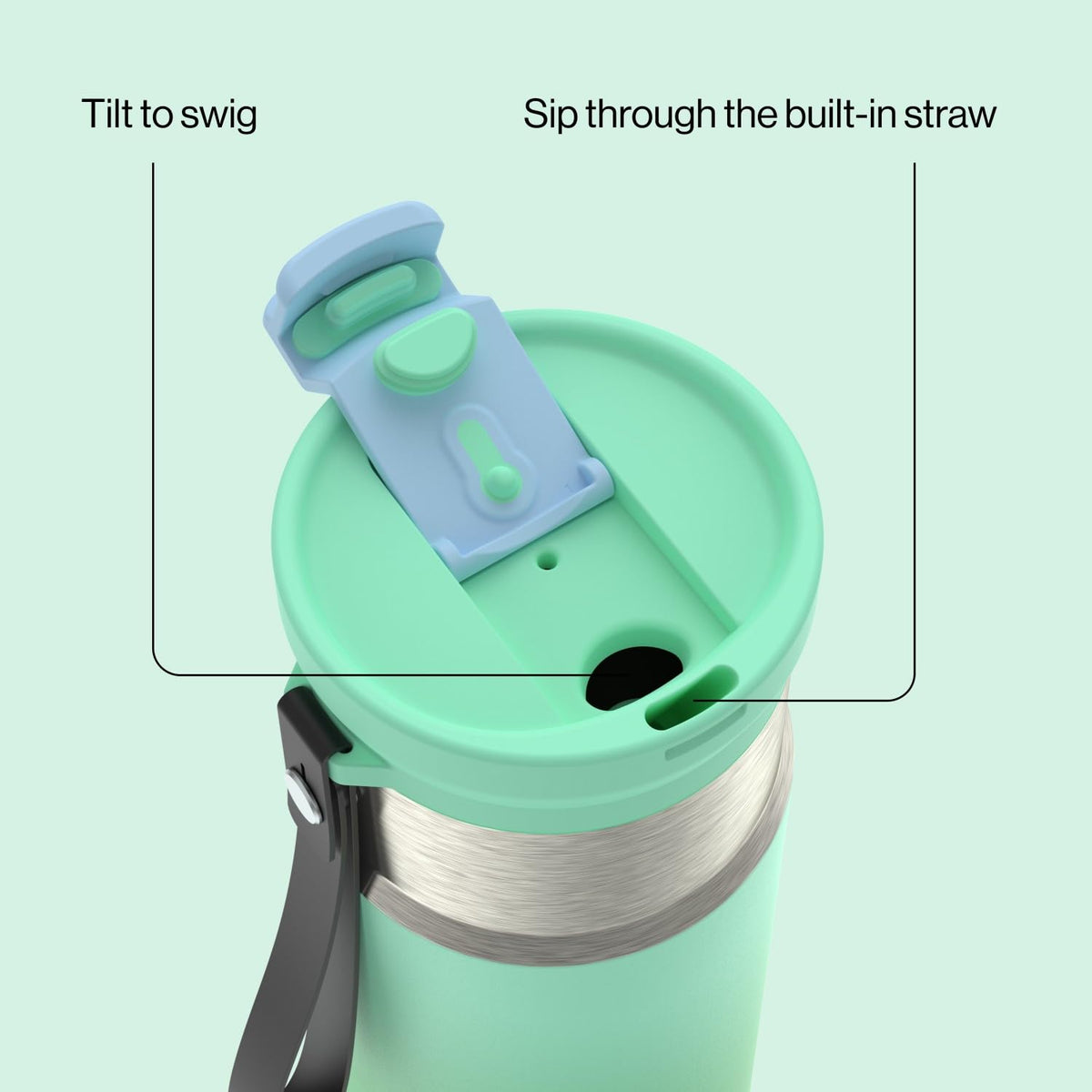 Contigo DualSip Compact Water Bottle, 16oz