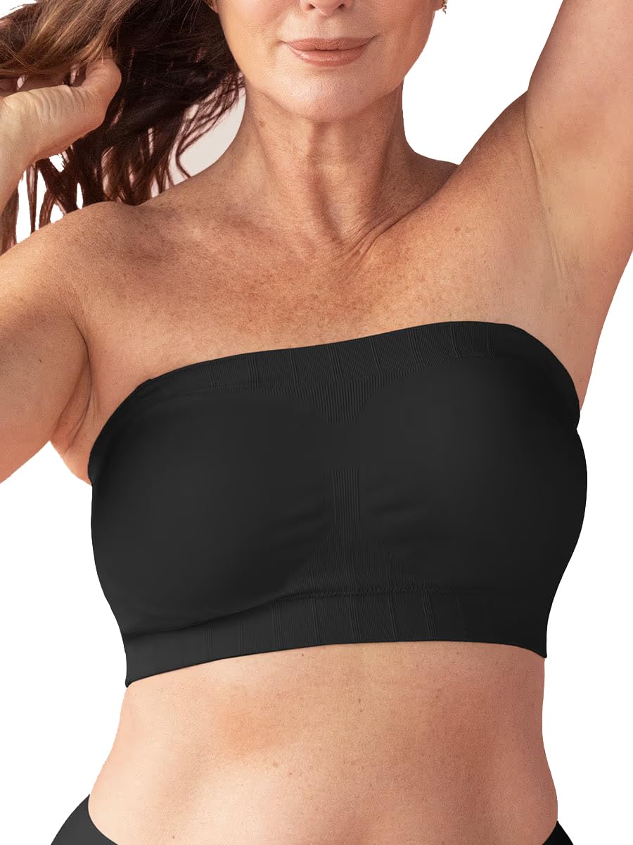 Shapermint Convertible Strapless Bandeau Bra, Black
