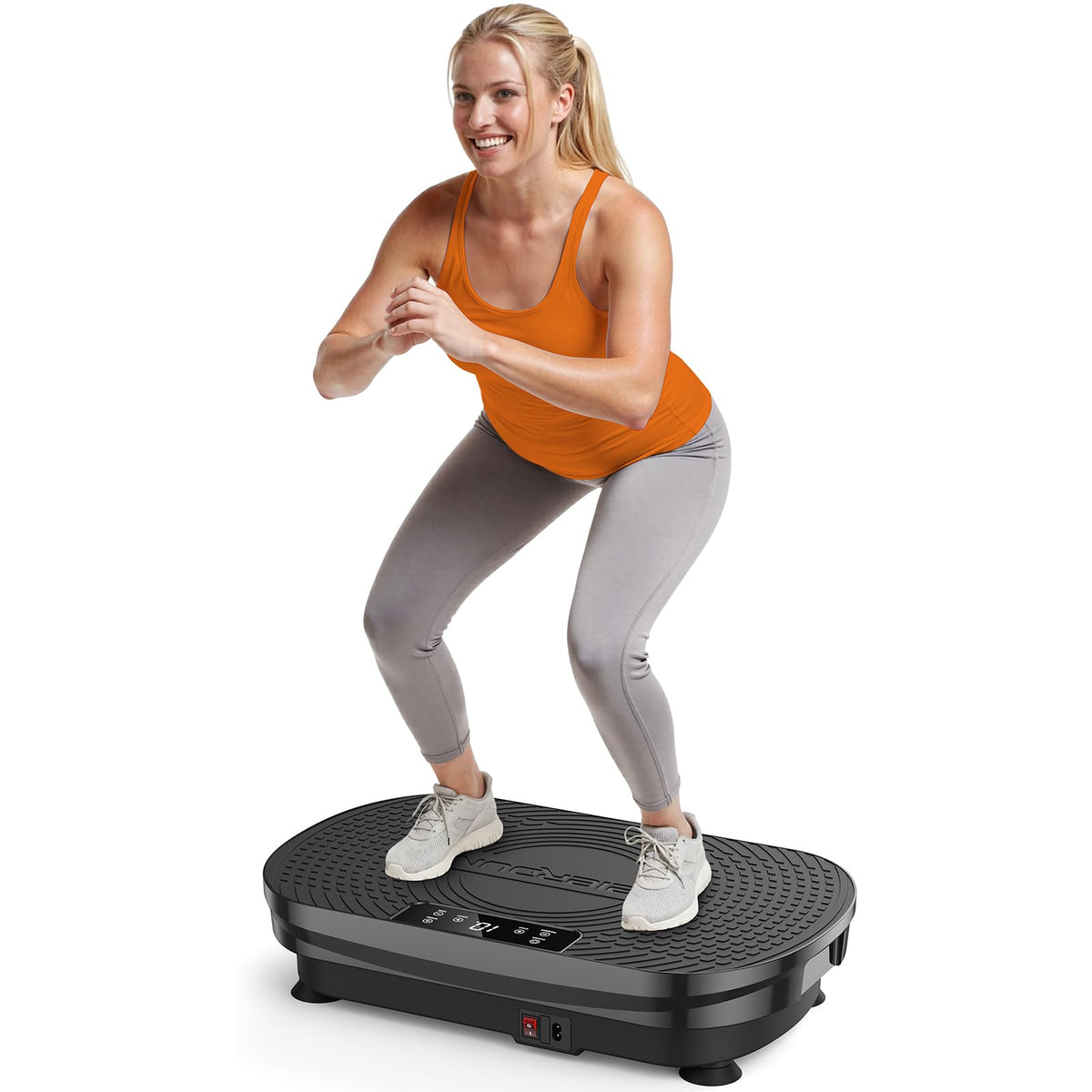 FEIERDUN Vibration Plate Exercise Machine with Remote, Black