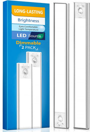 Rechargeable Motion Sensor Under Cabinet Lights, 2 Pack
