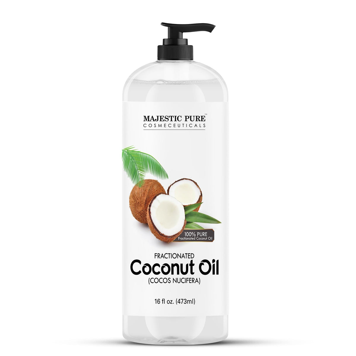Majestic Pure Fractionated Coconut Oil Carrier Oil, 16 Fl Oz