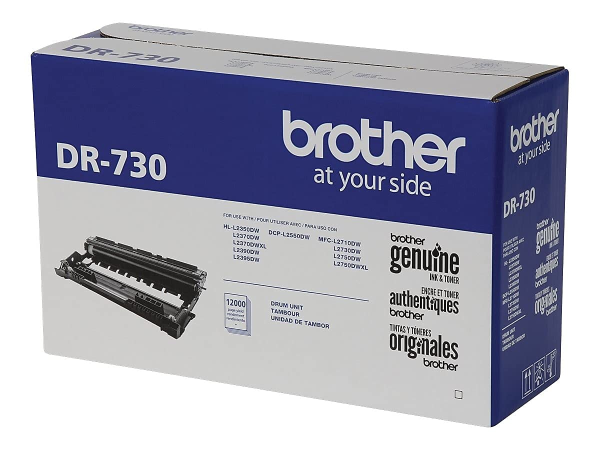 Brother DR730 Genuine Drum Unit, Black, Up to 12,000 Pages