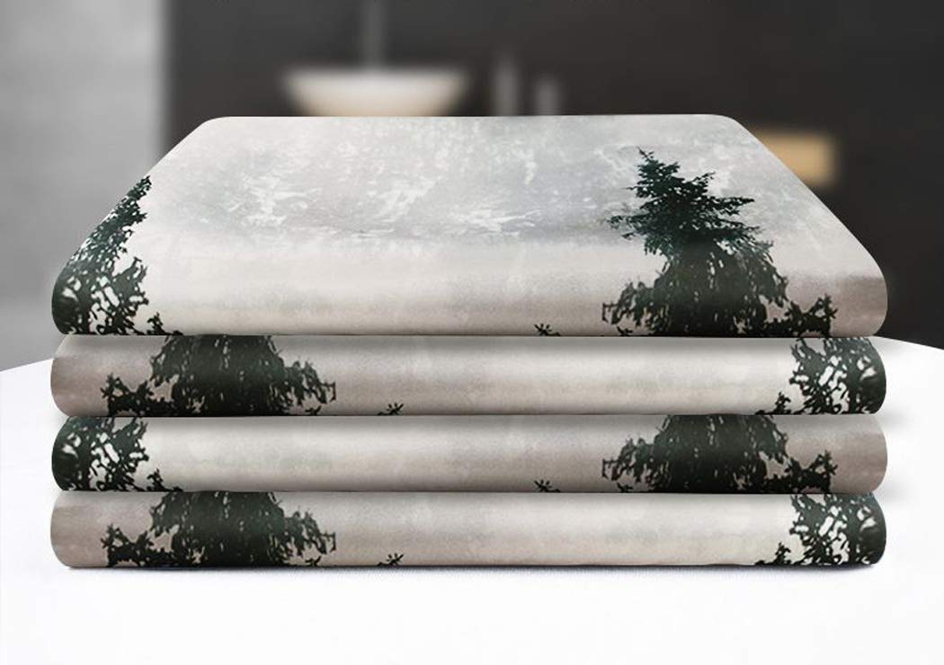 Mantto Smoky Mountain Cliff Shower Curtain, 72 x 72 in