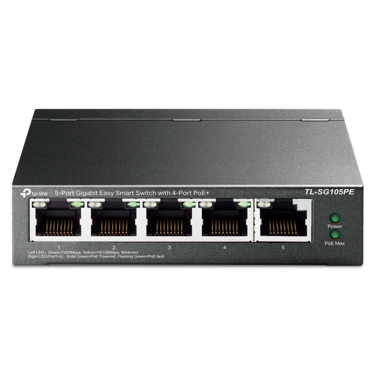 TP-Link TL-SG105P 5-Port Gigabit PoE Switch, 4 PoE+ Ports