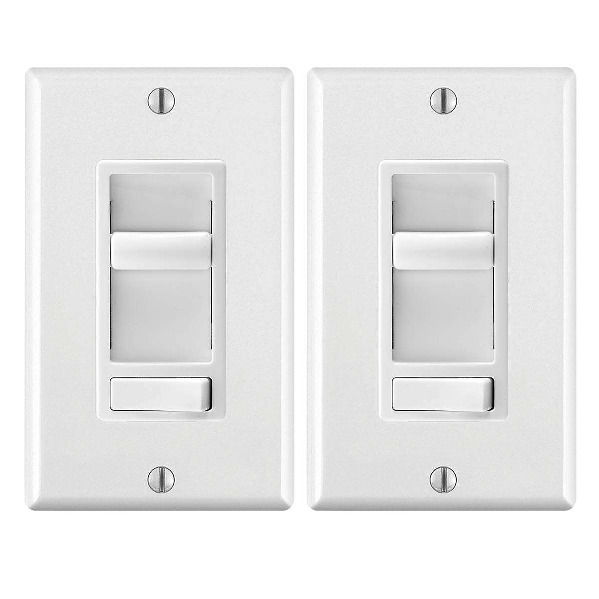 Leviton SureSlide Dimmer Switch, White (2 Pack) (6674-2PK)