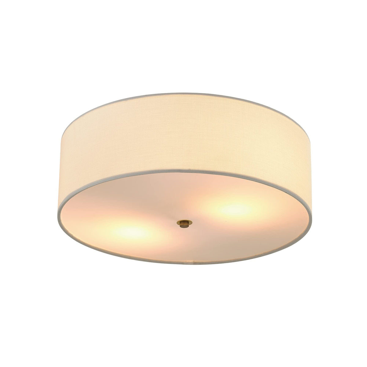 Globe Electric 60998 Kyle 2-Light Flush Mount Light, Matte Brass