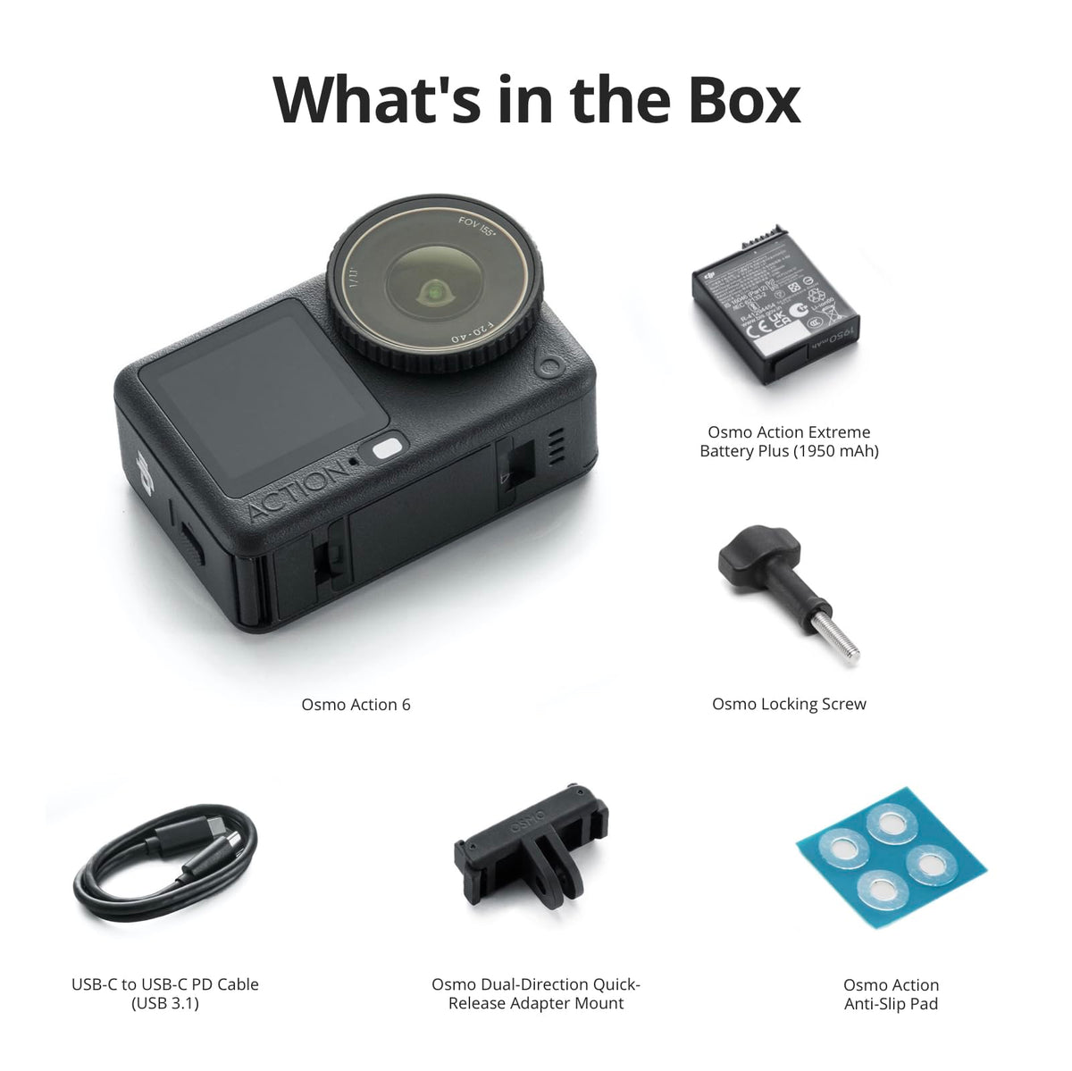 DJI Osmo Action 6 Essential Combo, 8K Action Camera