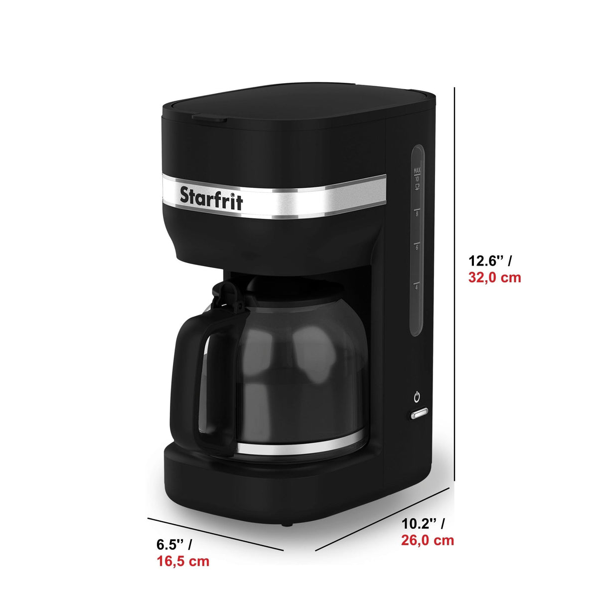 Starfrit 10-Cup Coffee Maker, 900W, Black
