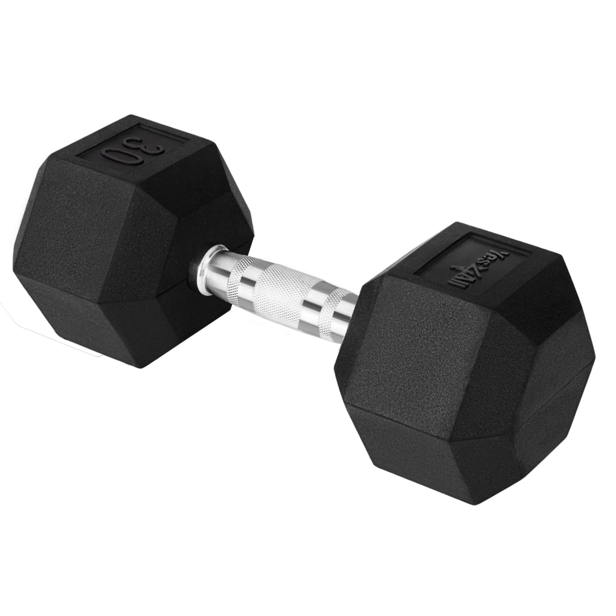 Yes4All Hex Dumbbell with Chrome Grip, 30 lbs