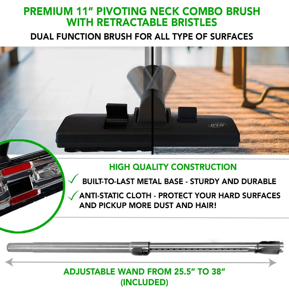OVO Central Vacuum Standard Accessories Kit, 30 ft Low-Voltage Hose