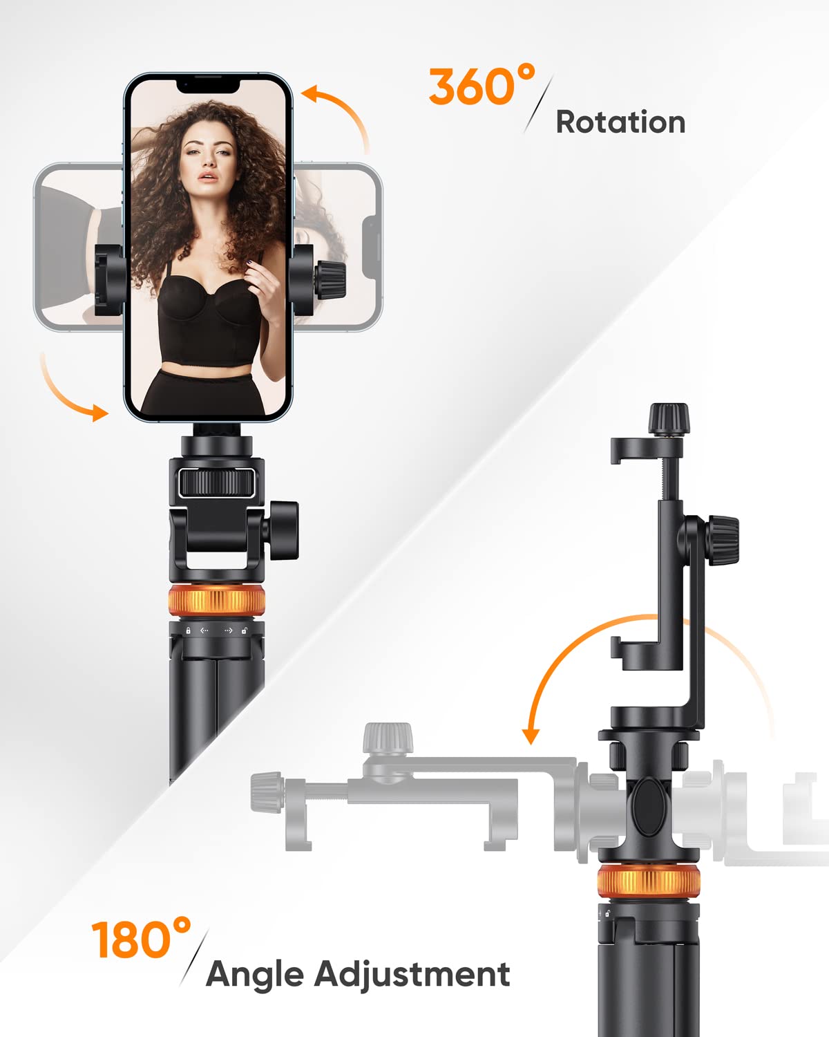 Eucos 62 Inch Phone Tripod with Remote and Selfie Stick