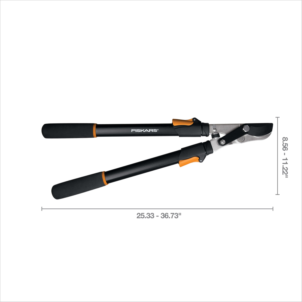 Fiskars Power-Lever Extendable Lopper, 25"-37", Black & Orange