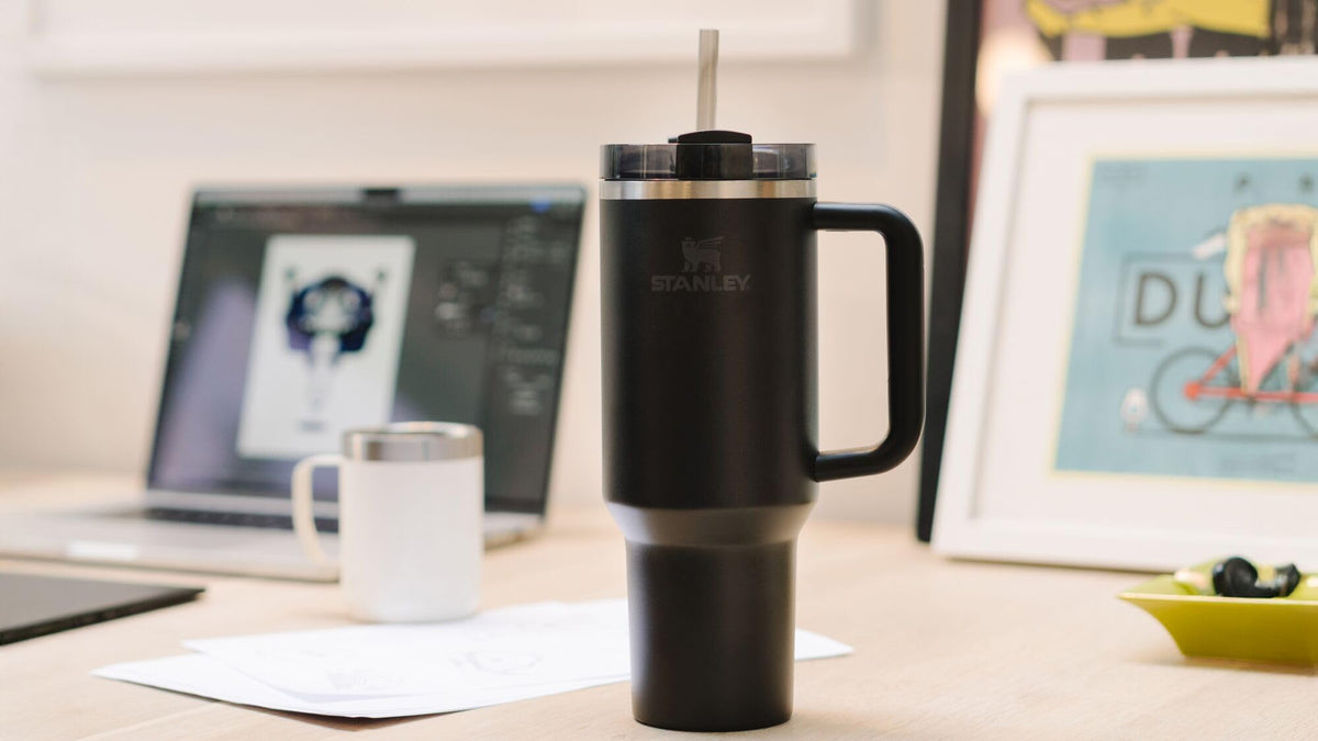 Stanley Quencher H2.0 FlowState Tumbler, 40 oz, Black 2.0