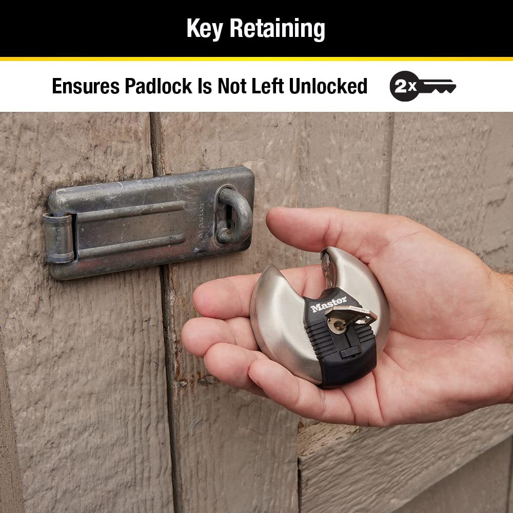 Master Lock 70 mm Disc Padlock, 2-3/4 In, M40XKADCCSEN