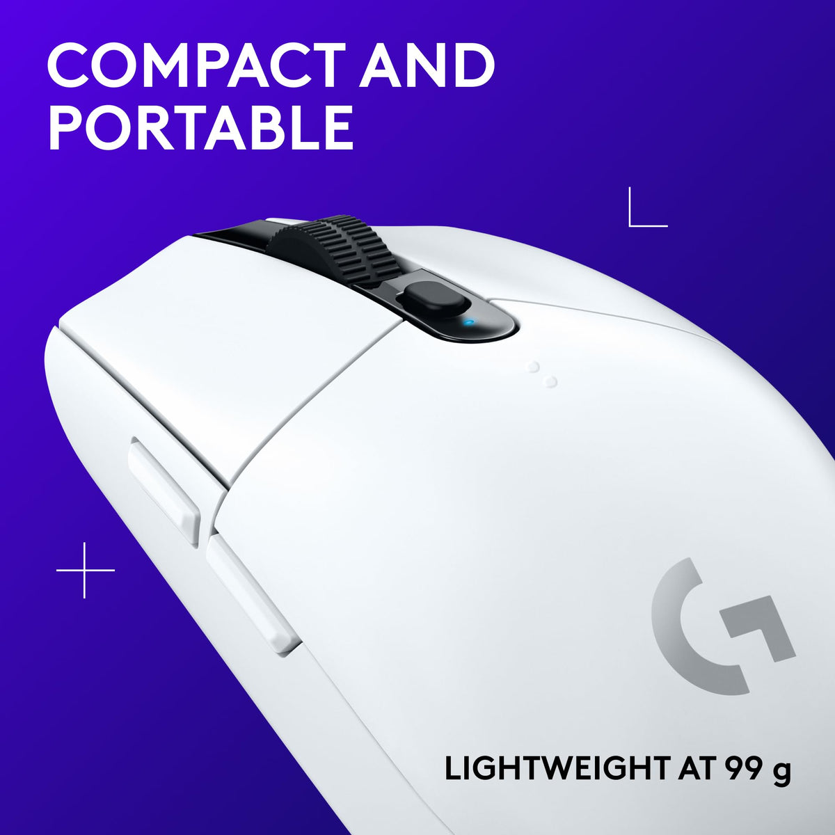 Logitech G305 Lightspeed Wireless Gaming Mouse, 12,000 DPI, White
