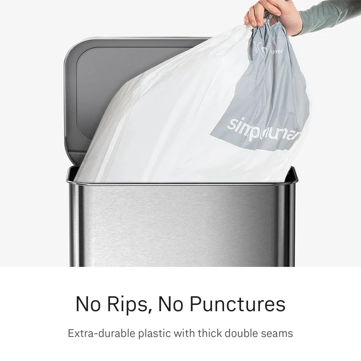 simplehuman Code B Custom Fit Trash Bags, 6L / 1.6 Gallons, 90 Count