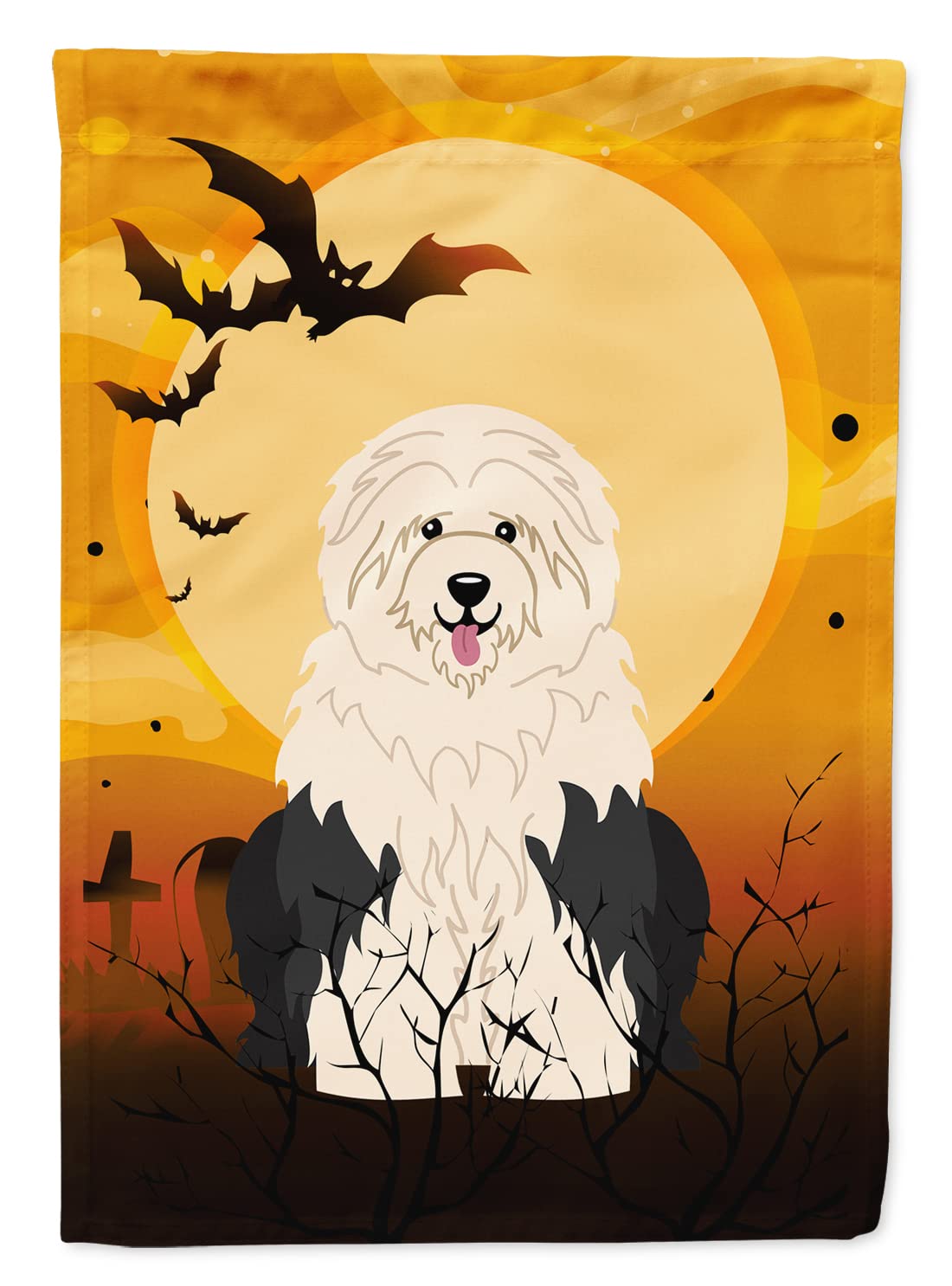 Caroline's Treasures BB4362GF Halloween Old English Sheepdog Flag Garden Size