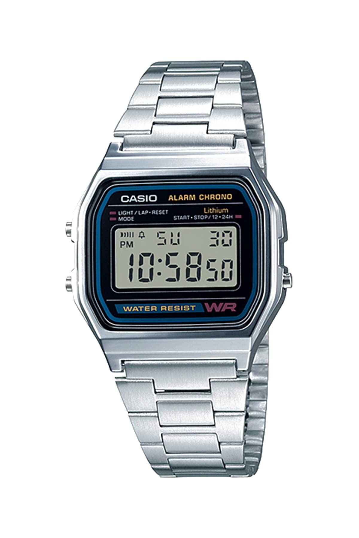 Casio Men's A158W-1 Classic Digital Stainless Steel Watch