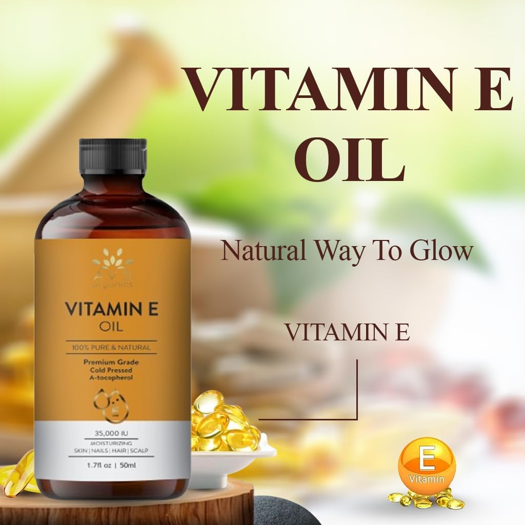 AVD Organics Pure Vitamin E Oil, 35,000 IU, 50 ml