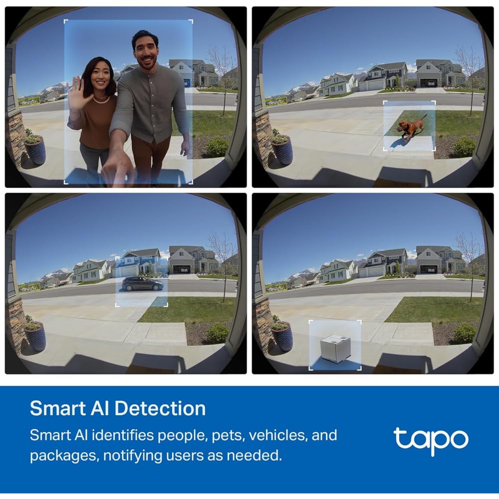 TP-Link Tapo Smart Video Doorbell Camera with Chime, Tapo D235