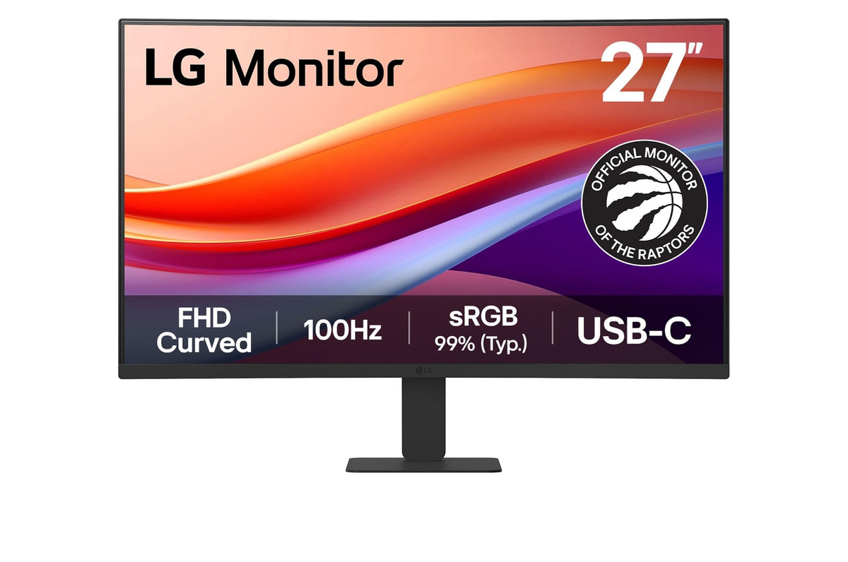 LG 27U421A 27 in FHD Curved Monitor, 100Hz, Black