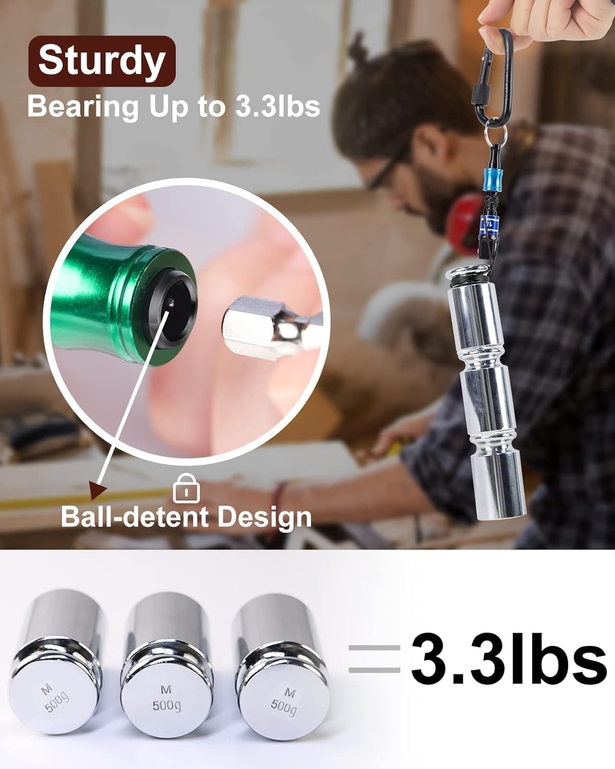 Katerk Quick-Change Screwdriver Bit Holder Keychain, 1/4 in, 6 Pcs