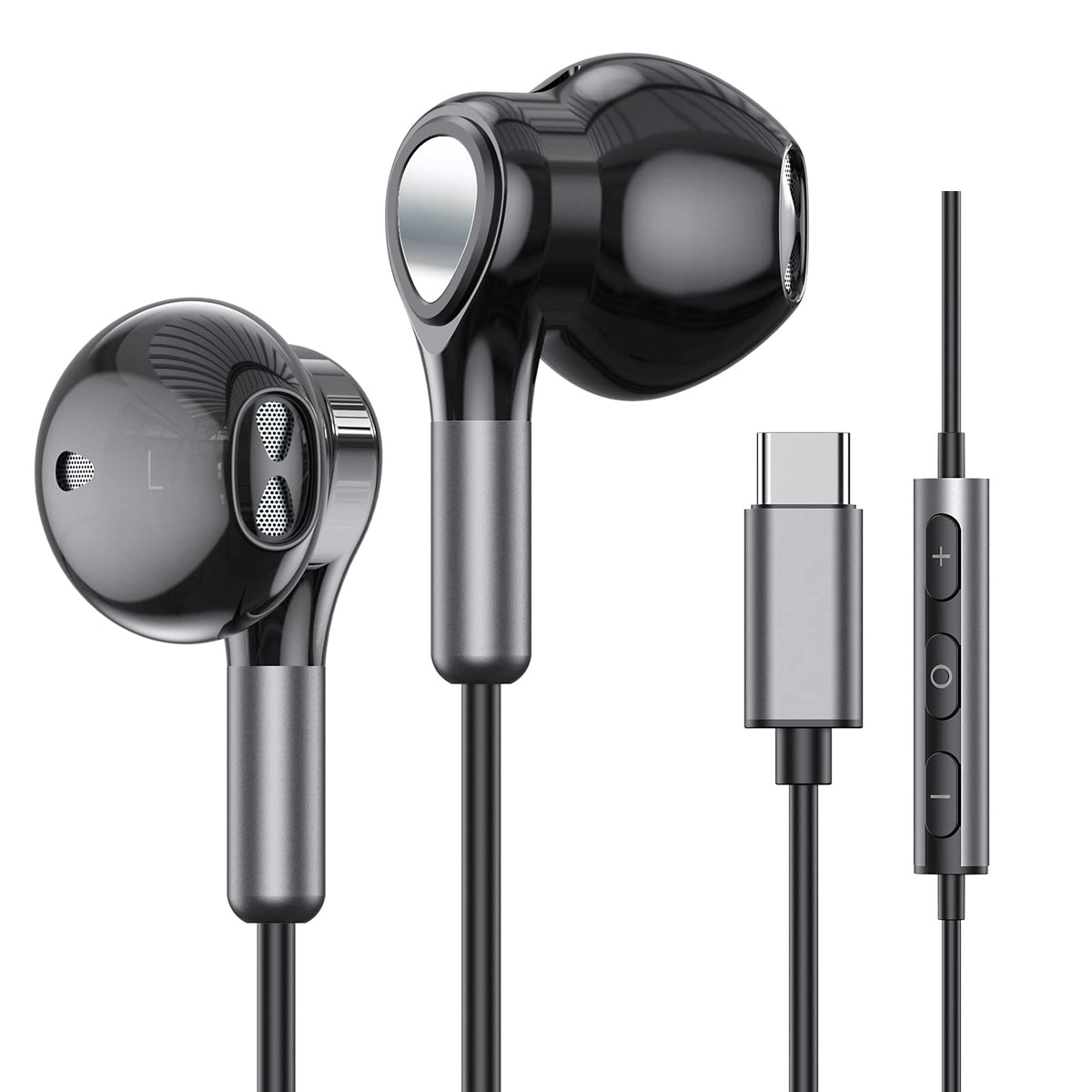 USB-C Wired Earbuds with Microphone