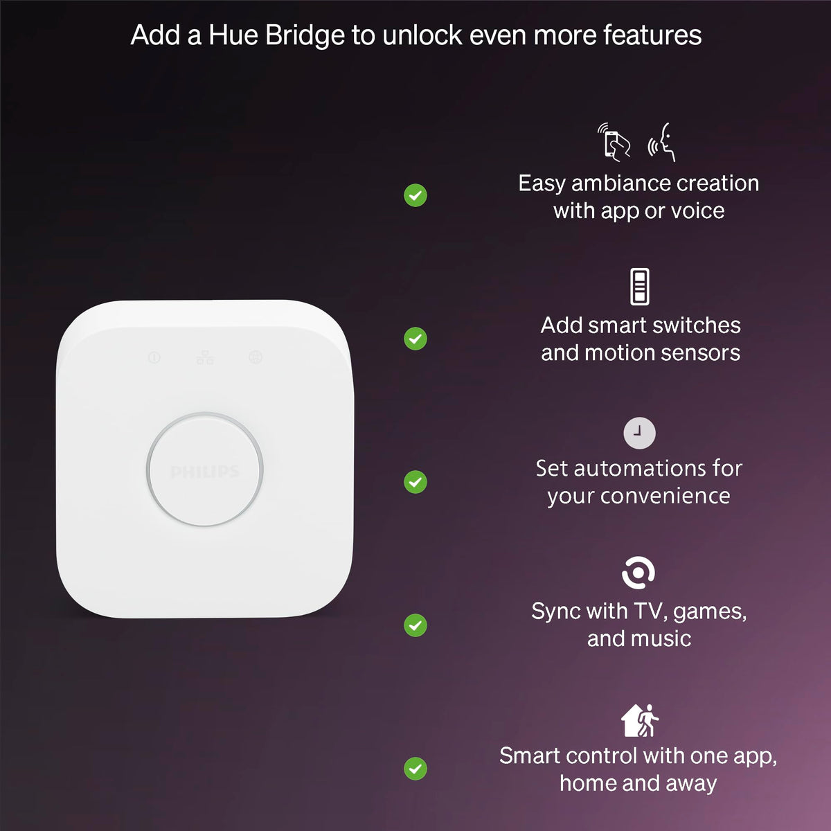 Philips Hue Essential Smart LED A19 Bulb, 4 Pack