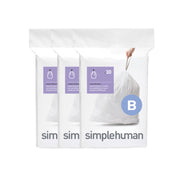 simplehuman Code B Custom Fit Trash Bags, 6L / 1.6 Gallons, 90 Count