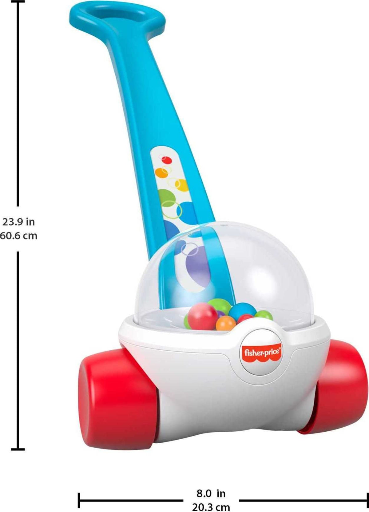 Fisher-Price Corn Popper Push-Along Toy, Blue