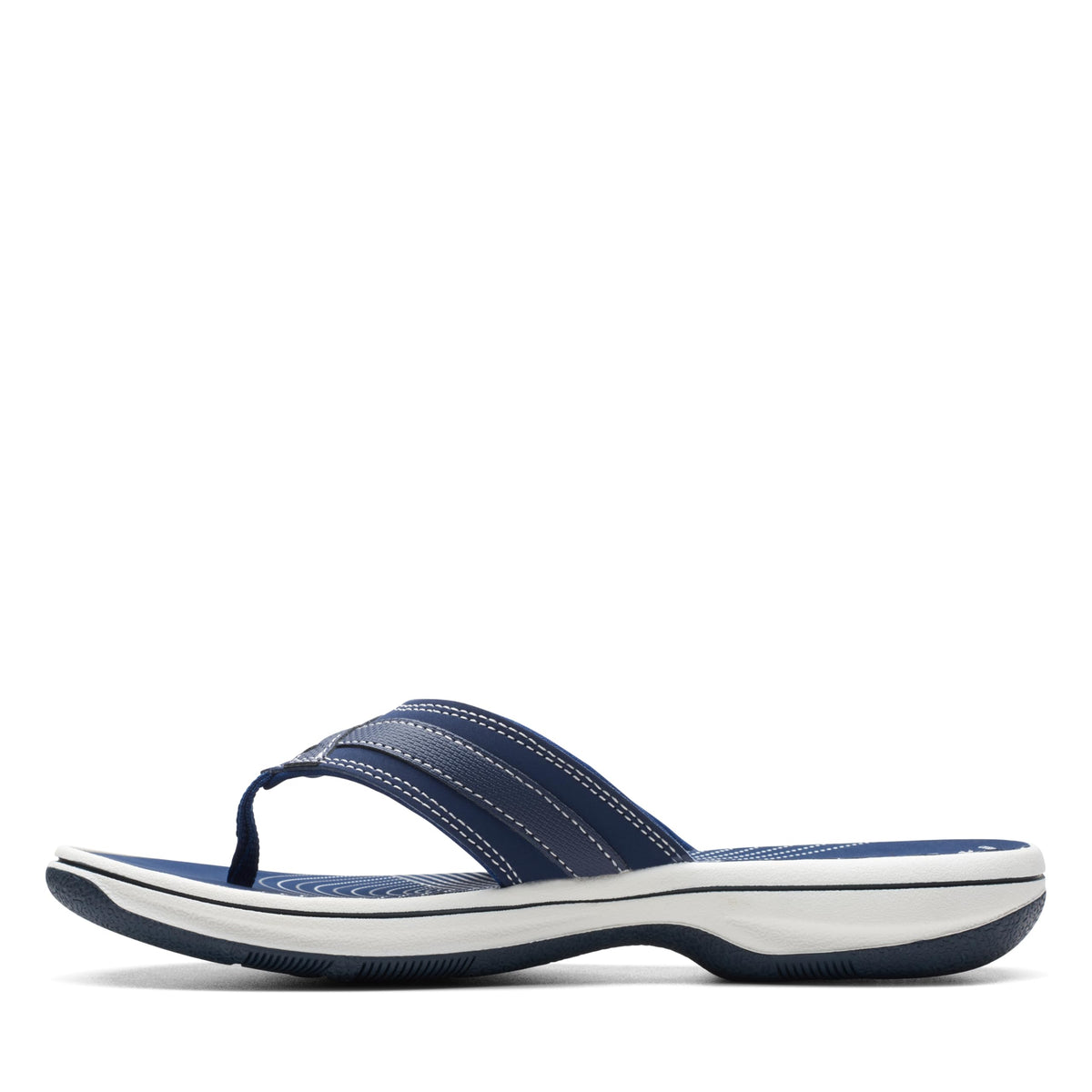 Clarks Women's Breeze Sea Flip Flops, Navy, 9 US