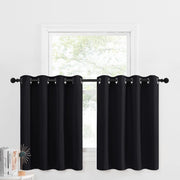 NICETOWN Blackout Valance for Small Window, 1 Pack, W52 x L36, Black