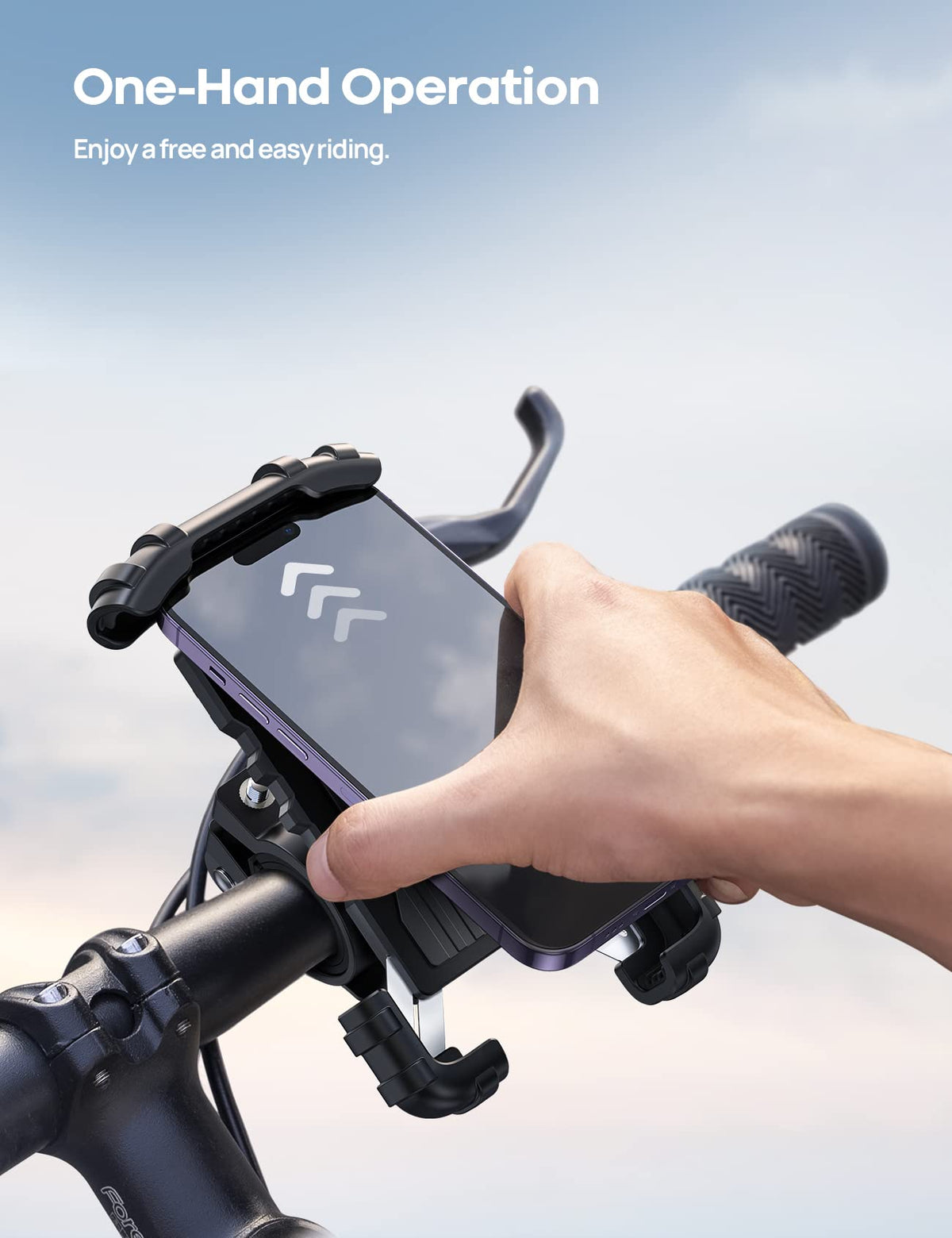 Lamicall Bike and Motorcycle Phone Mount, Black