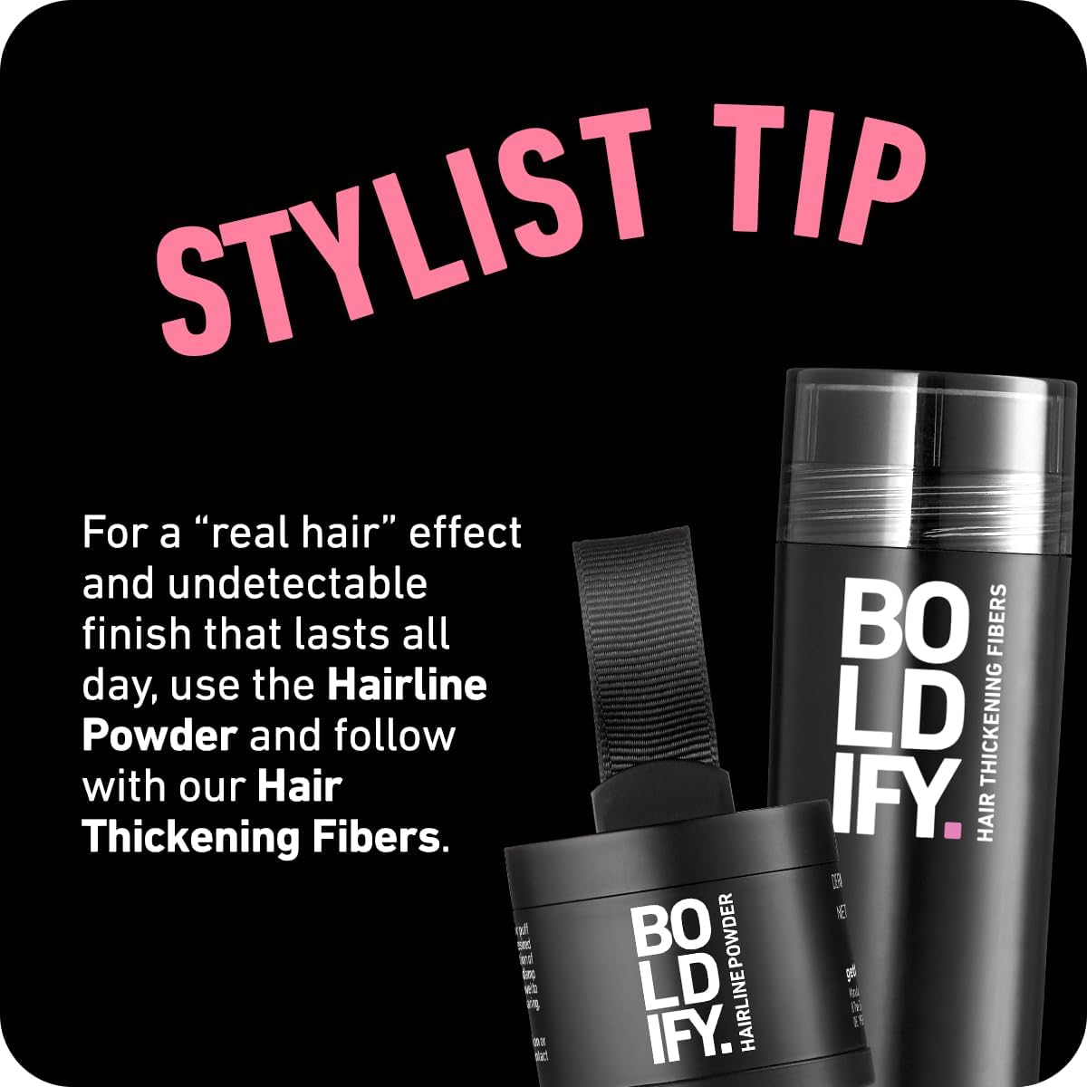 BOLDIFY Hairline Powder Root Touch-Up, Black