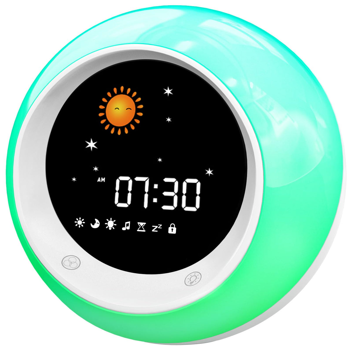 I.Code Sun and Moon Rise Kids Alarm Clock and Sleep Trainer