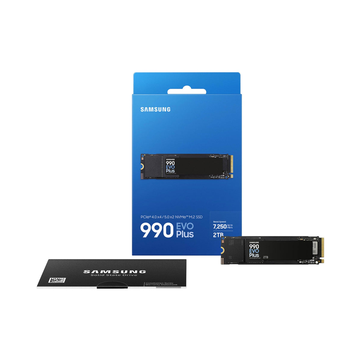Samsung 990 EVO Plus 2TB PCIe Gen4 NVMe M.2 SSD, MZ-V9S2T0B/AM