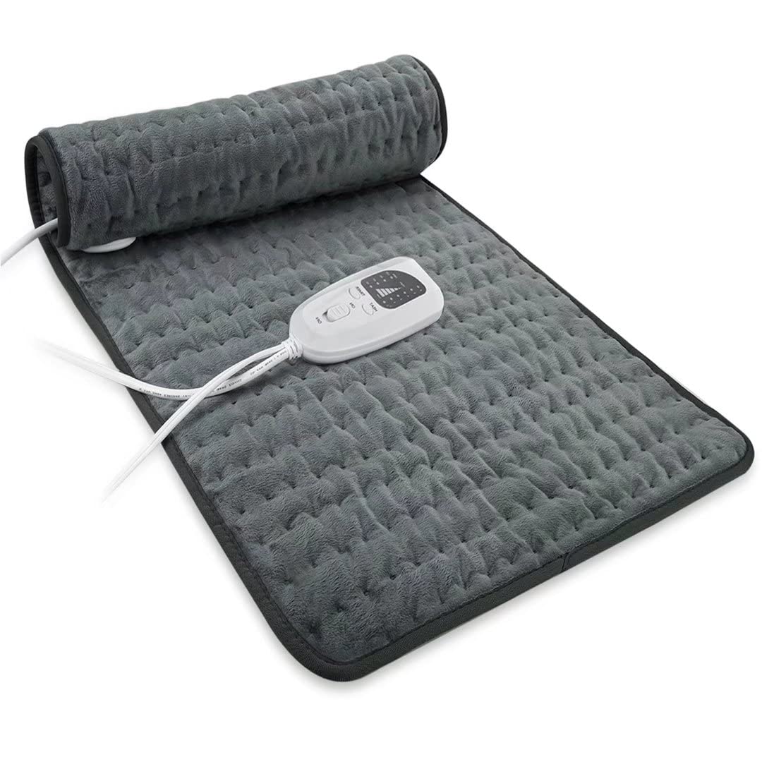 Electric Moist & Dry Heating Pad, 24" x 12", Grey Green