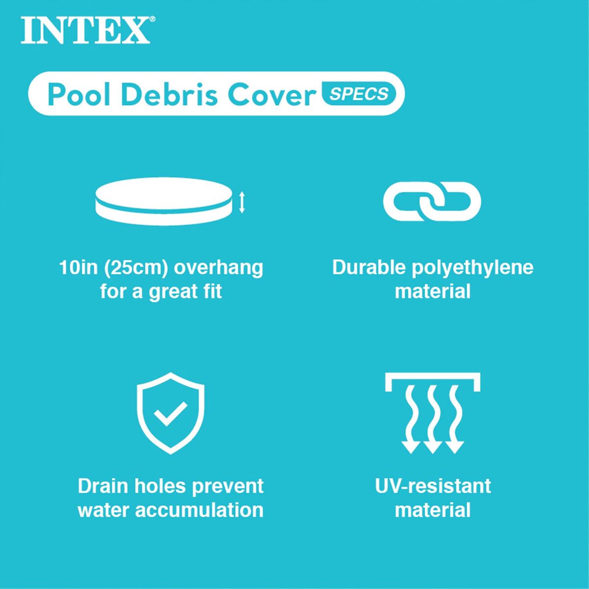 Intex 28031E 12 Foot Round Above Ground Pool Cover