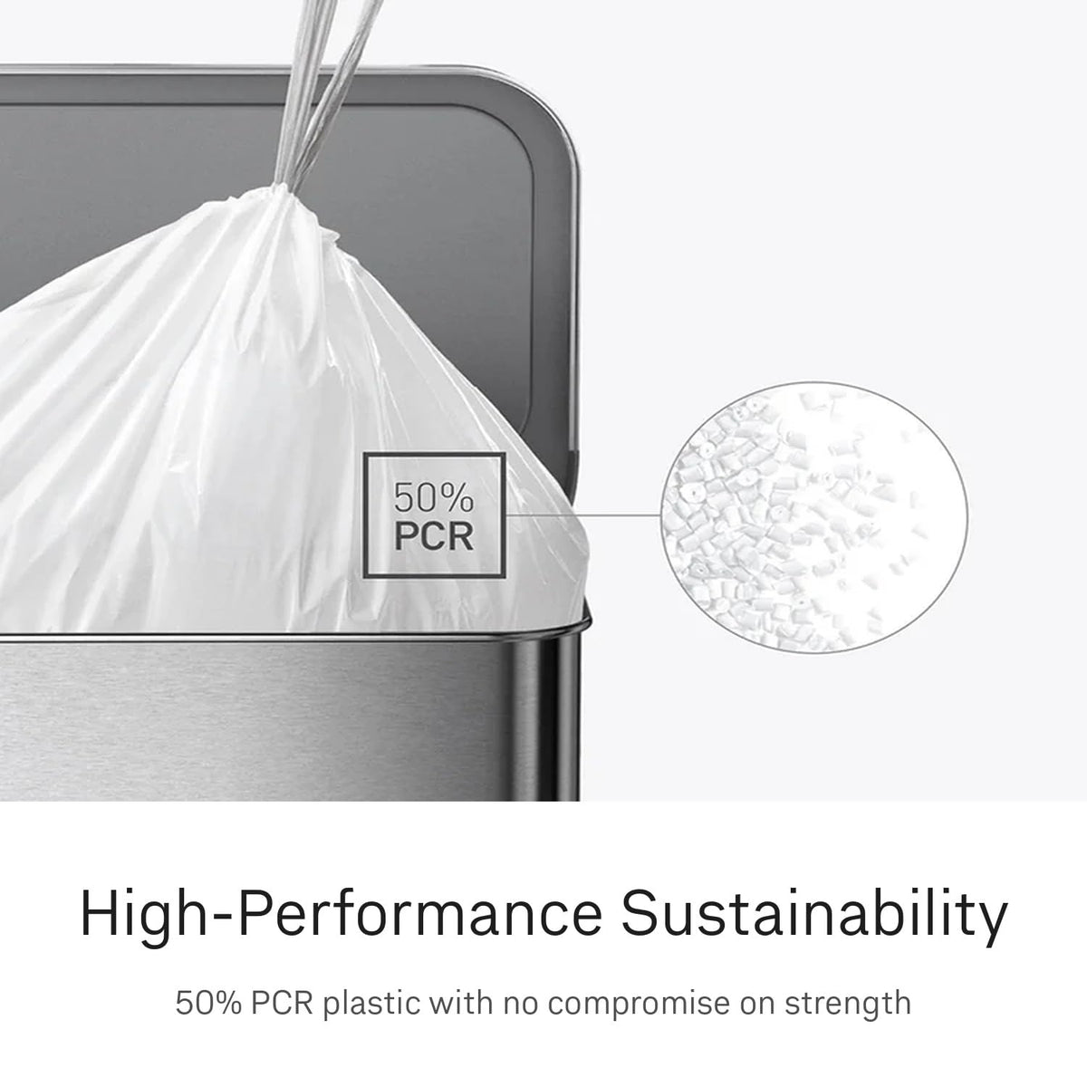 simplehuman Code R Custom Fit Liners, 10 L / 2.6 Gal, 100 Count