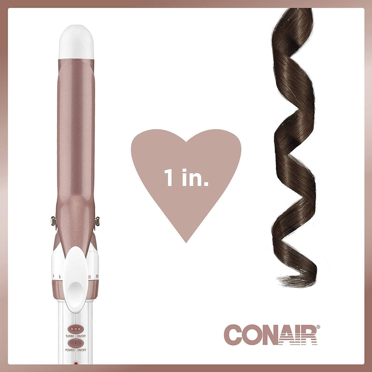 Conair CD701GNC Double Ceramic Curling Iron, 1"
