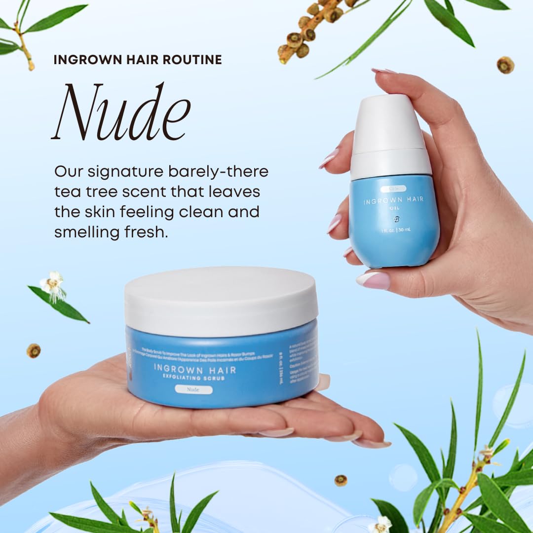 Bushbalm Ingrown Hair Exfoliating Scrub, Nude, 236 ml